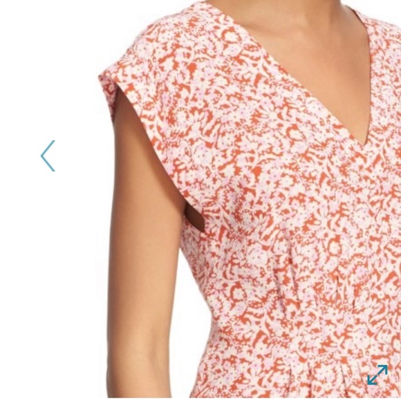 Rebecca Taylor Provence Block Print Silk V-Neck - Picture 4 of 7